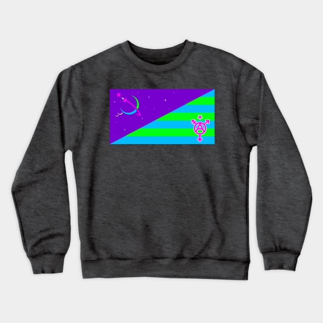 Fully Automated Luxury Queer Space Communism Flag Crewneck Sweatshirt by WallHaxx